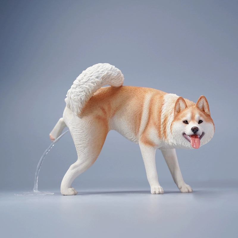 Realistic Siberian Husky resin figurine with intricate detailing, including accessories like excrement and urine. Ideal for collectors and animal lovers, perfect for display or as a unique gift.