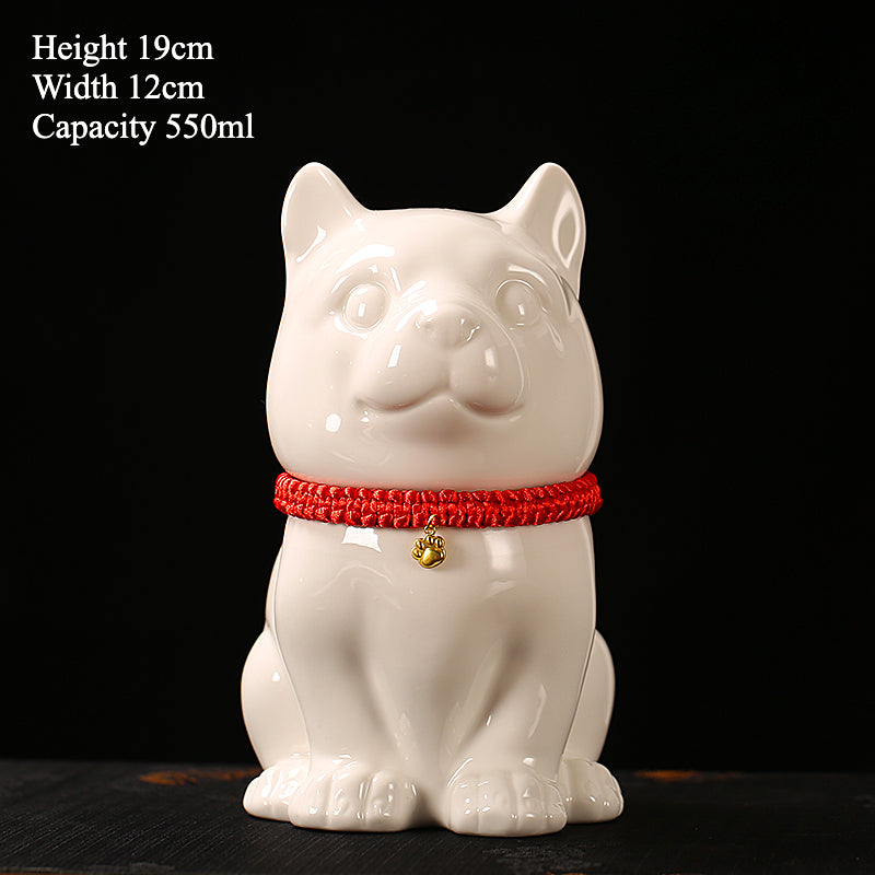 A large dog cremation urn featuring a stylish bandana, perfect for memorializing your pet. Made from high-quality ceramic, this urn provides a peaceful resting place for your dog’s ashes. A meaningful tribute to honor your pet’s memory.