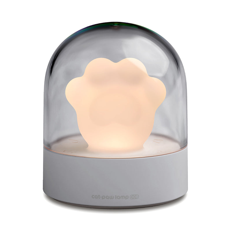 A pet memorial lamp shaped like a paw print, emitting a warm, soft light to honor a beloved dog or cat. The lamp includes adjustable brightness settings and a music mode for a peaceful atmosphere. Ideal for pet owners grieving the loss of their pet.
