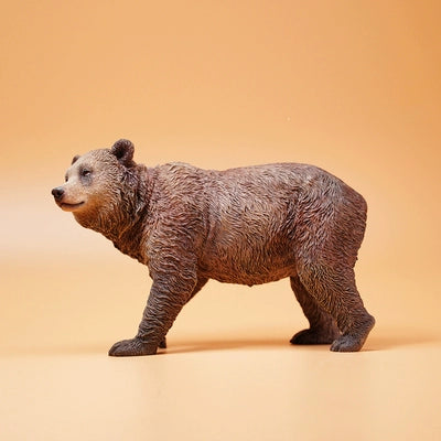 A set of realistic brown bear figurines, crafted from premium resin, featuring intricate fur textures and lifelike details. These wildlife animal sculptures make a great decorative piece for homes, offices, and cabins, perfect for bear lovers, collectors, and nature enthusiasts.