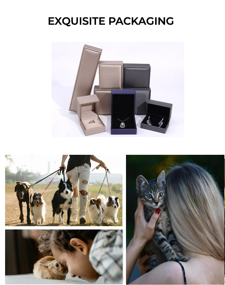 "Exquisite packaging for silver jewelry, featuring a luxury box and elegant bag, ensuring the jewelry is safely stored and beautifully presented, reflecting the brand’s commitment to quality and customer satisfaction."