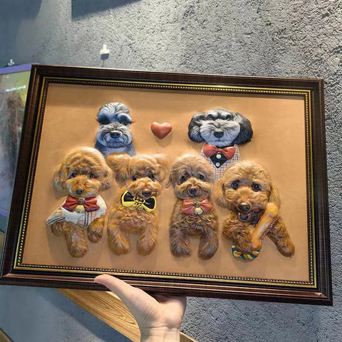 Pet Leather Portraits: Bringing Warmth and Elegance to Your Home Decor 🏡🐾✨