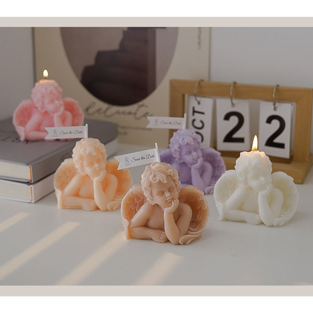 Angel scented candle handmade souvenir Creative ornament candle.