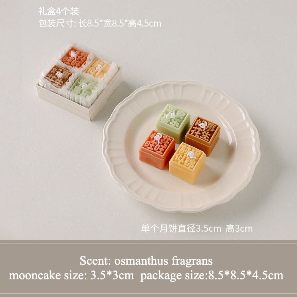 Mooncake scented candle handmade gift creative ornament gift.