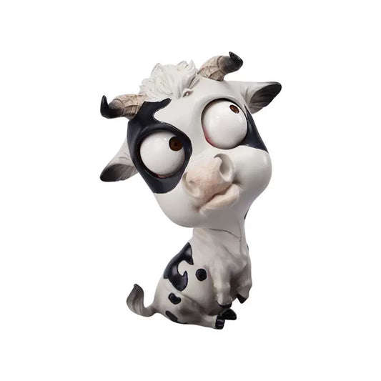 A detailed hand-painted ox figurine from the 12 Chinese Zodiac collection featuring a quirky removable face, premium resin material, and intricate artistic details. A perfect collector’s item and home decor piece for zodiac enthusiasts.