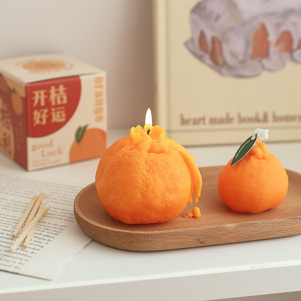 Ugly orange scented candle|creative souvenir| holiday gift | Home decoration.