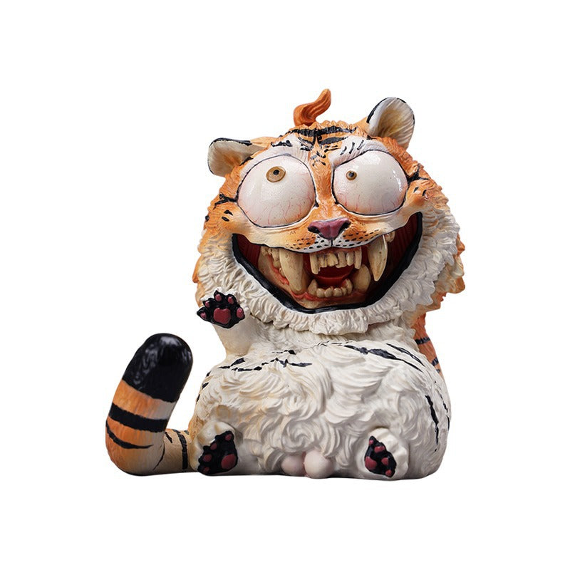 This collectible 1/12 tiger figurine features removable face parts, allowing for customizable expressions. Made from high-quality resin, it showcases fine craftsmanship, perfect for display and as a unique gift for collectors.