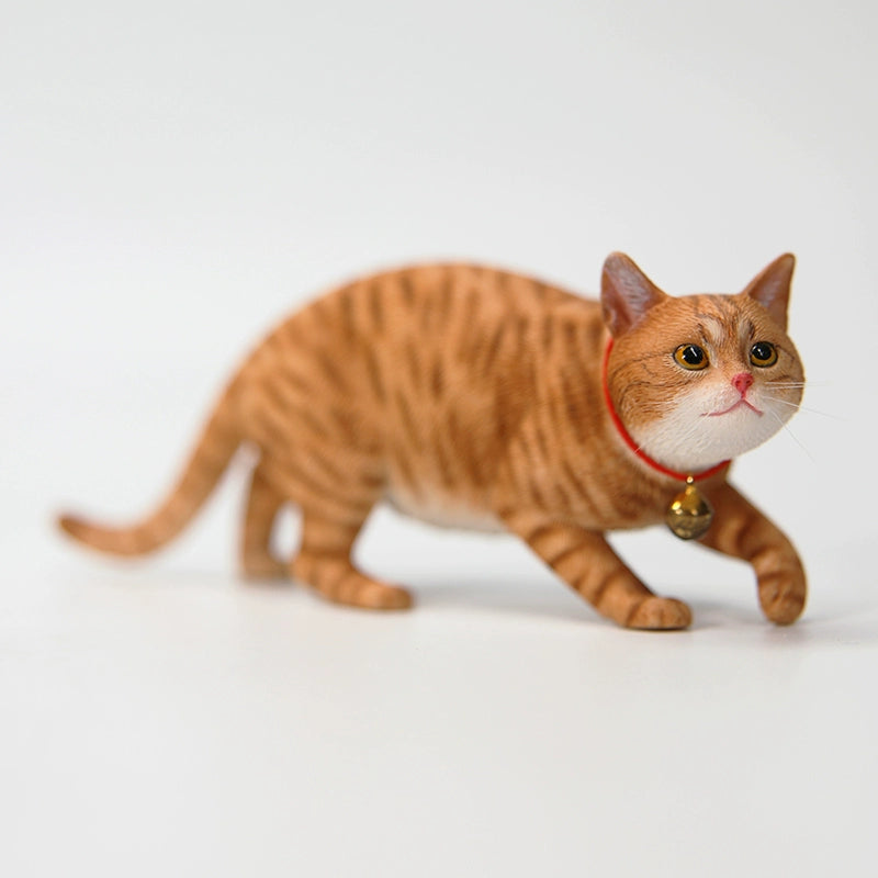Lifelike Felis Catus Figurine 3.0 - Detailed 1/6 scale resin cat model showcasing realistic textures, hand-painted features, and multiple color variations, perfect for cat enthusiasts and collectors.