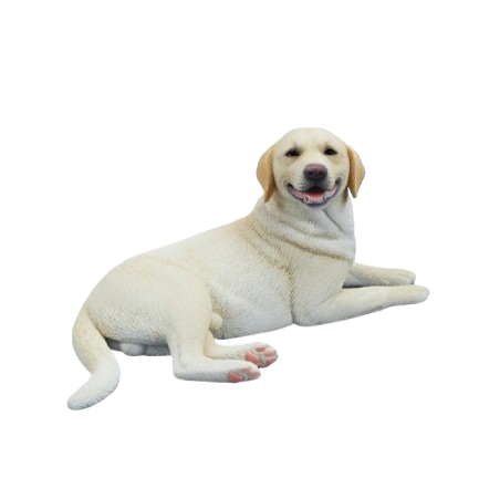 A lifelike Labrador Retriever figurine crafted from resin, showcasing realistic fur texture and a friendly expression, perfect for home decor and as a gift for dog lovers.