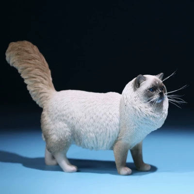 A set of highly detailed 1/6 scale Ragdoll Cat 1.0 Resin Models featuring lifelike fur textures and expressive faces. The collection showcases various coat colors and realistic postures, making them perfect for cat enthusiasts and collectors.