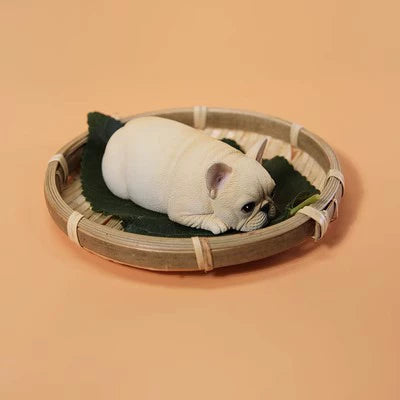 1/6 scale Bread French Small Bulldog models featuring various poses of adorable French Bulldogs with detailed fur textures. These figurines capture the playful and relaxed nature of the breed, ideal for collectors and dog lovers. The models come in different colors, showcasing realistic and lifelike features.