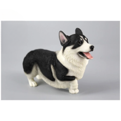 1/6 scale walking Corgi dog resin models featuring detailed and realistic designs. These charming figurines showcase the joyful expressions and distinctive coat patterns of Corgis, available in various color combinations. Perfect for dog lovers and collectors, these models bring a lively touch to any decor.