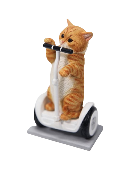 1/6 Scottish Fold Balance Car Cat Model 3.0 - Playful Figurine