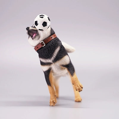 1/6 Shiba Inu Pick Up Frisbee /Play Football Dog Model - Lifelike Collectible Figurines.