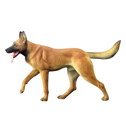 1/6 Scale Belgian Malinois Simulation Resin Model - Realistic Dog Figurine Collection.
