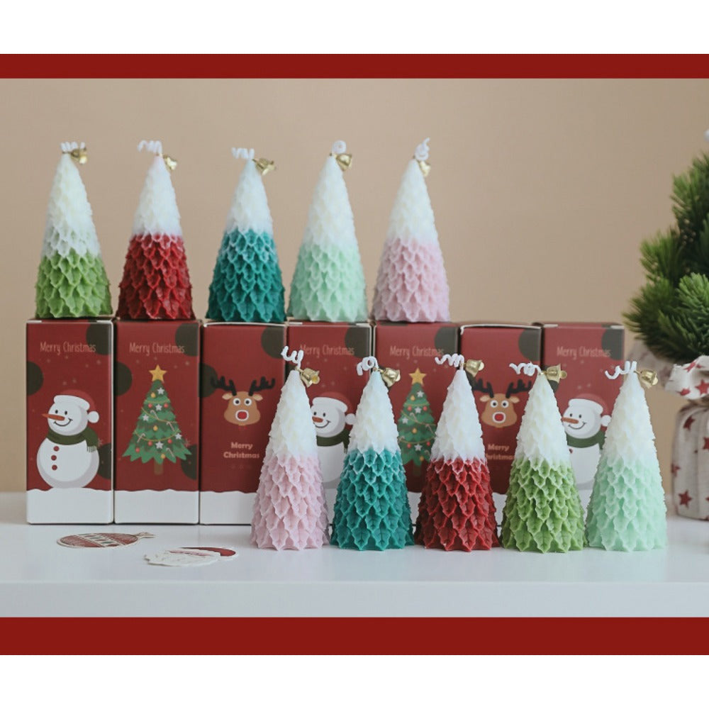 Christmas Tree Candle, Aromatherapy Gift Box, Creative Christmas Atmosphere Handmade Ornaments, Christmas Aromatherapy Candle Souvenir.