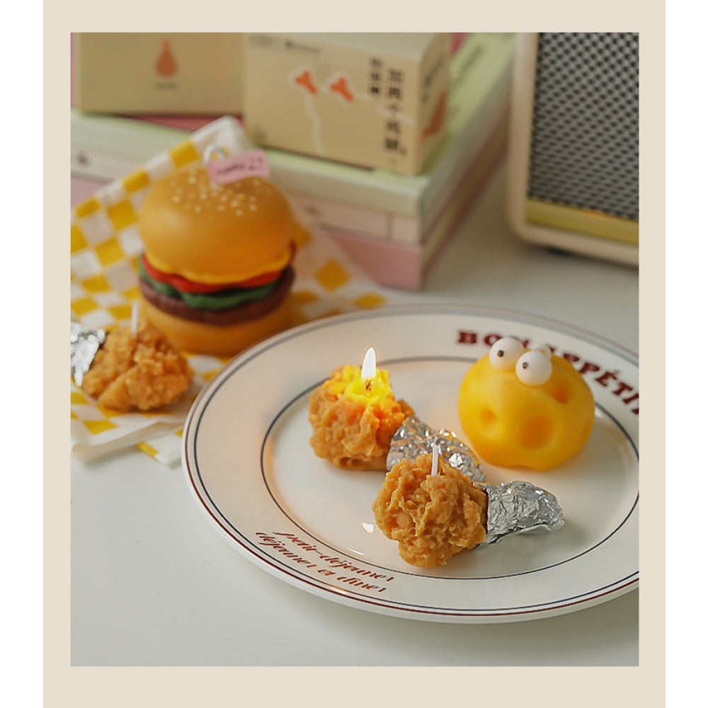 Fried chicken scented candles, handmade gift box, birthday gift.