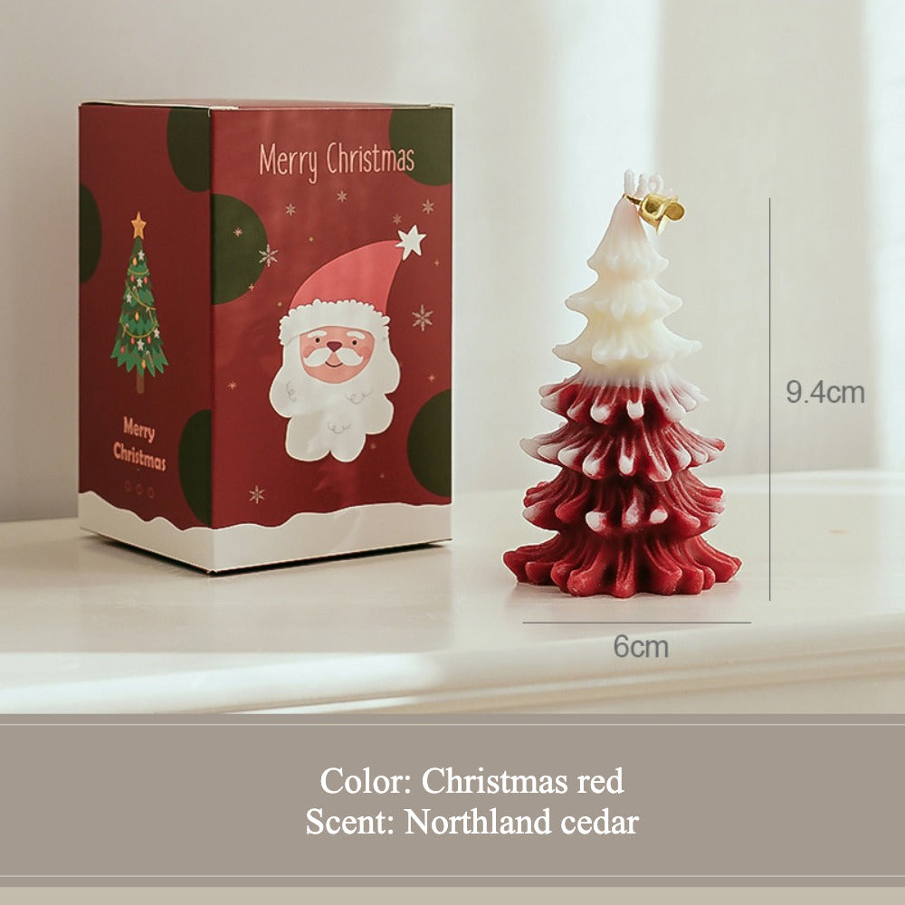 Christmas tree scented candles, Christmas gift, atmosphere decorative modeling, Christmas candles.