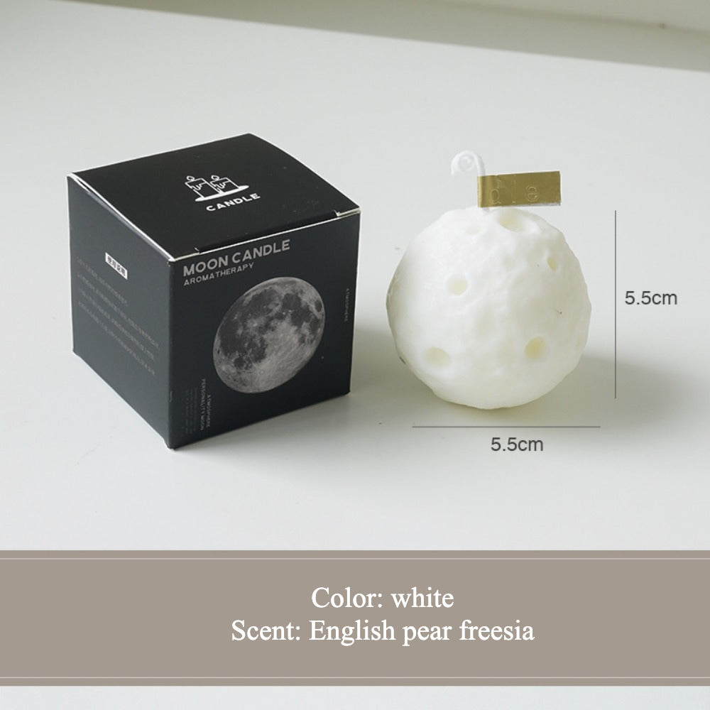 Moon Scented Candles, Creative Gift Box, Black Spherical Fragrance Styling.