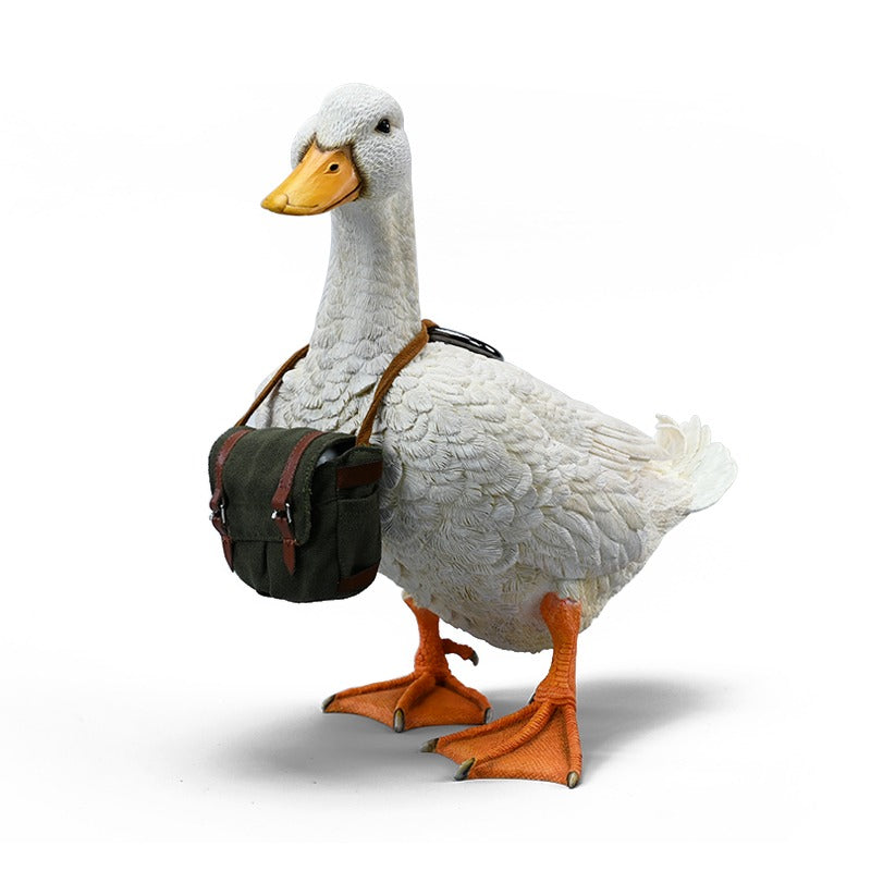 1/1 Travel Duck Figurine with Backpack - 23 cm