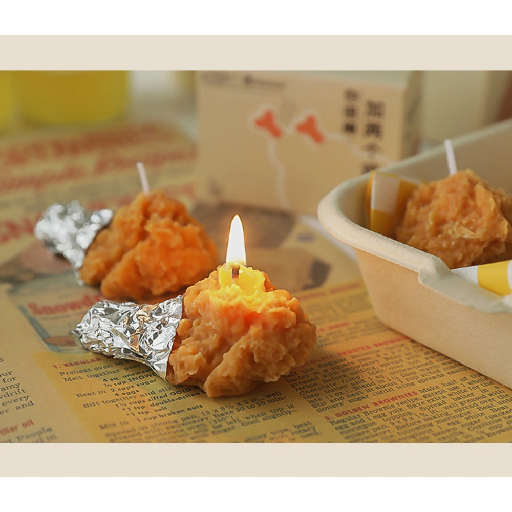 Fried chicken scented candles, handmade gift box, birthday gift.