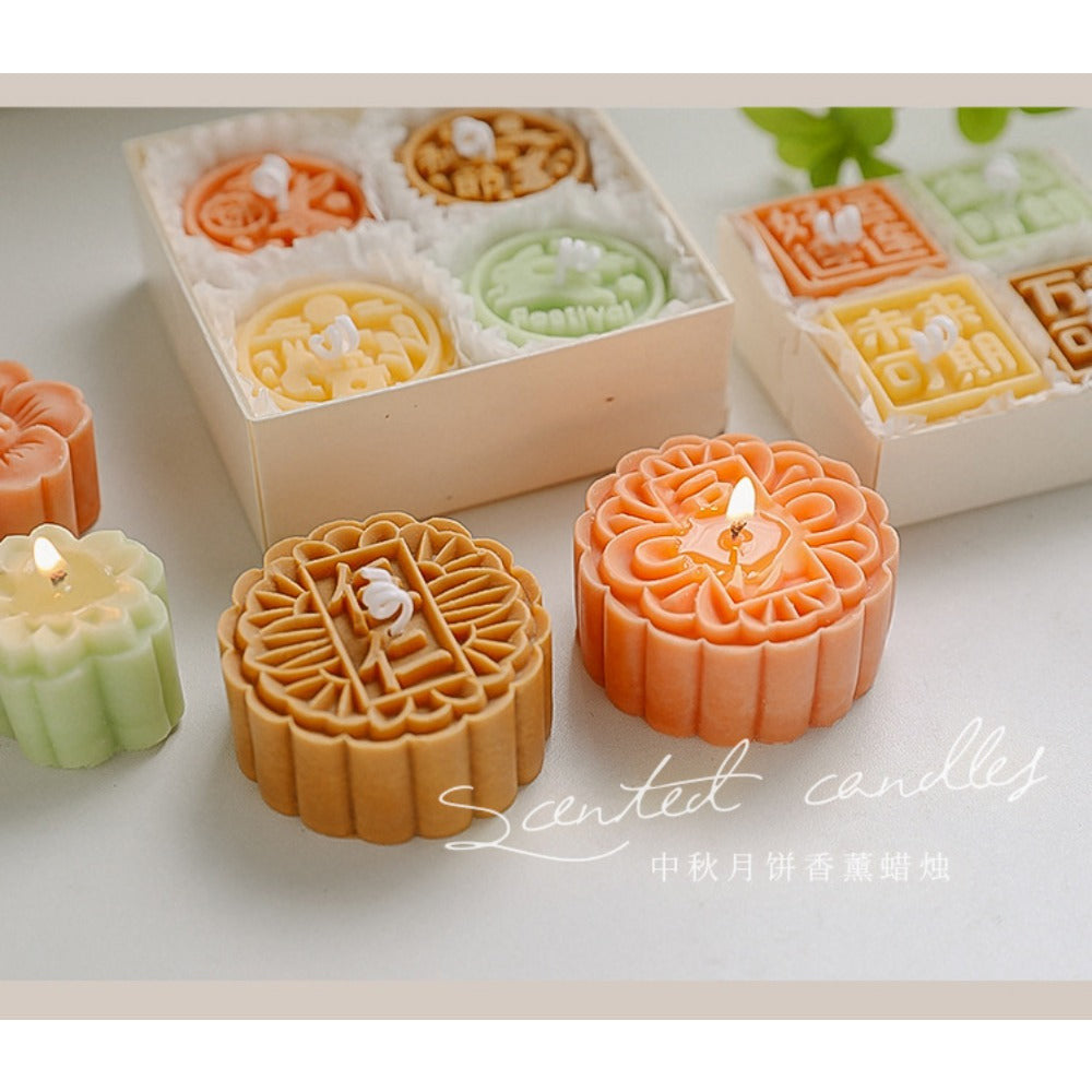 Mooncake scented candle handmade gift creative ornament gift.