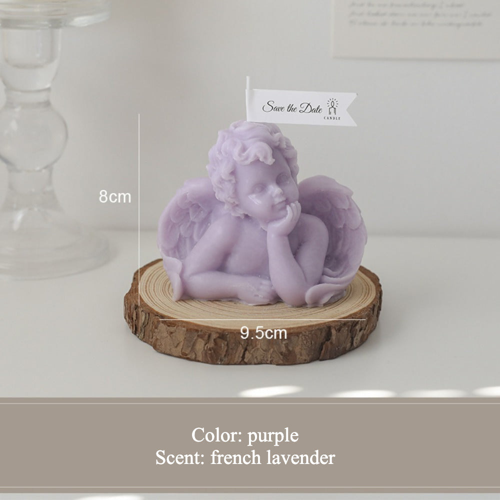 Angel scented candle handmade souvenir Creative ornament candle.