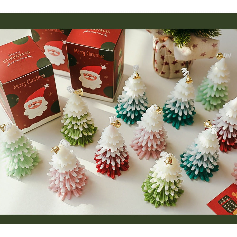 Christmas tree scented candles, Christmas gift, atmosphere decorative modeling, Christmas candles.