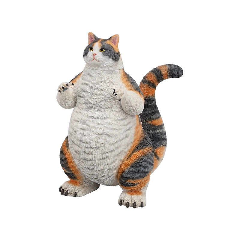 This Catzilla Resin Figurine showcases a Godzilla-inspired cat standing on a road scene base. The figure features intricate detailing, including a fish accessory held in the cat’s mouth, making it a perfect quirky collectible for cat lovers and fans of creative, hybrid character sculptures.