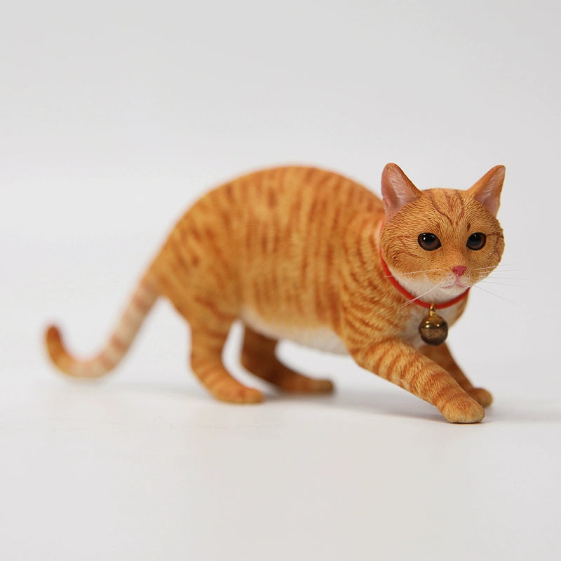 Lifelike Felis Catus Figurine 3.0 - Detailed 1/6 scale resin cat model showcasing realistic textures, hand-painted features, and multiple color variations, perfect for cat enthusiasts and collectors.