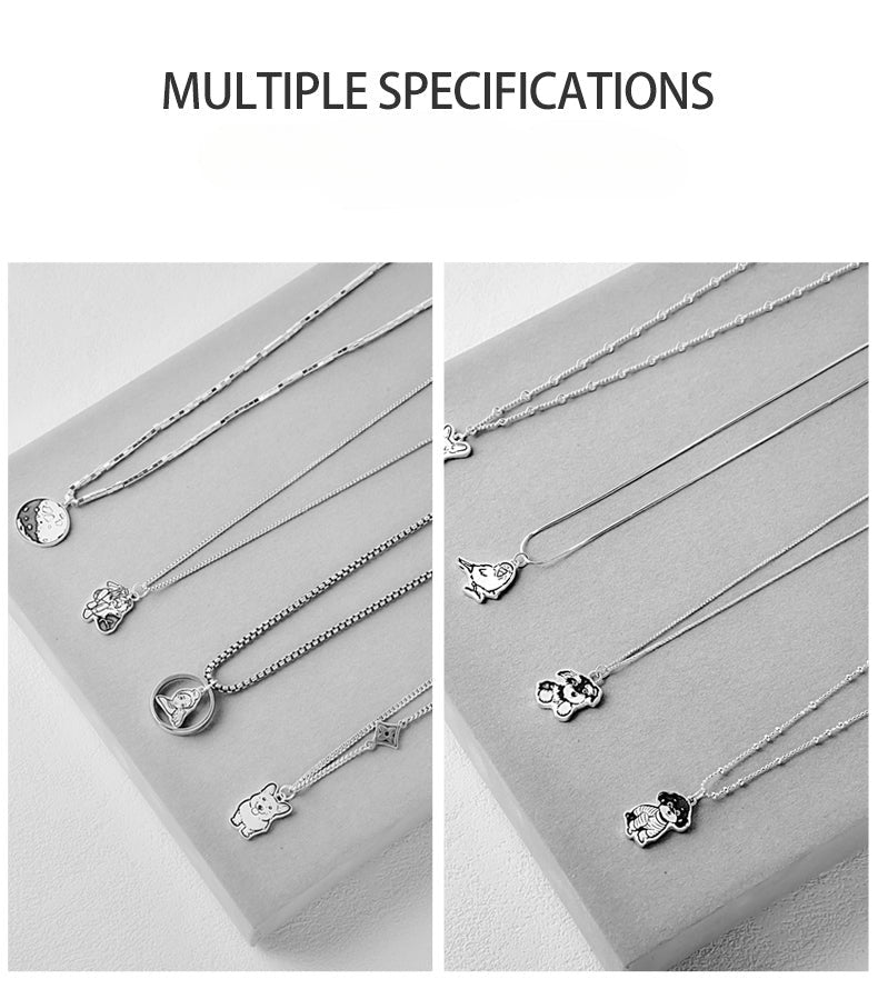 Custom Pet Portrait Necklace made from S925 silver, featuring a detailed charm with a pet’s face or full-body image. Handcrafted and personalized, this necklace is a unique piece of jewelry perfect for pet lovers. Ideal as a memorial keepsake or a thoughtful gift, available in various styles.