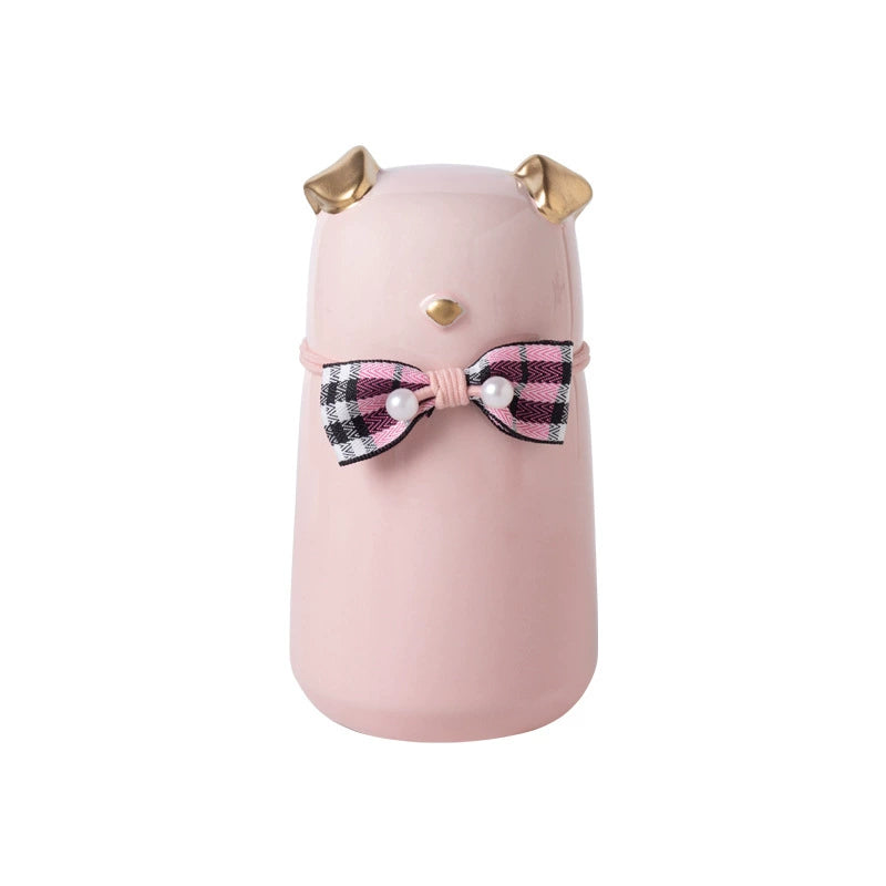 White ceramic simple pet cremation urn with a glossy, moisture-resistant finish, featuring a round shape and smooth texture, ideal for North American pet owners. This handcrafted urn provides secure ashes storage, perfect for home memorial display on mantels or shelves, with a clean white design for a dignified tribute.