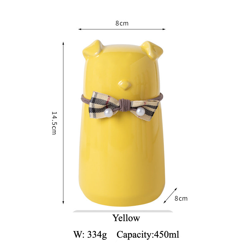 White ceramic simple pet cremation urn with a glossy, moisture-resistant finish, featuring a round shape and smooth texture, ideal for North American pet owners. This handcrafted urn provides secure ashes storage, perfect for home memorial display on mantels or shelves, with a clean white design for a dignified tribute.