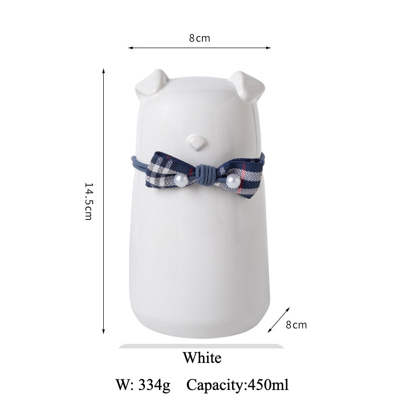 White ceramic simple pet cremation urn with a glossy, moisture-resistant finish, featuring a round shape and smooth texture, ideal for North American pet owners. This handcrafted urn provides secure ashes storage, perfect for home memorial display on mantels or shelves, with a clean white design for a dignified tribute.
