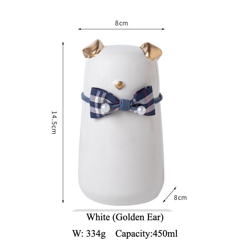 White ceramic simple pet cremation urn with a glossy, moisture-resistant finish, featuring a round shape and smooth texture, ideal for North American pet owners. This handcrafted urn provides secure ashes storage, perfect for home memorial display on mantels or shelves, with a clean white design for a dignified tribute.