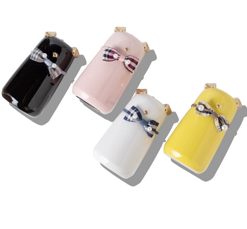 White ceramic simple pet cremation urn with a glossy, moisture-resistant finish, featuring a round shape and smooth texture, ideal for North American pet owners. This handcrafted urn provides secure ashes storage, perfect for home memorial display on mantels or shelves, with a clean white design for a dignified tribute.