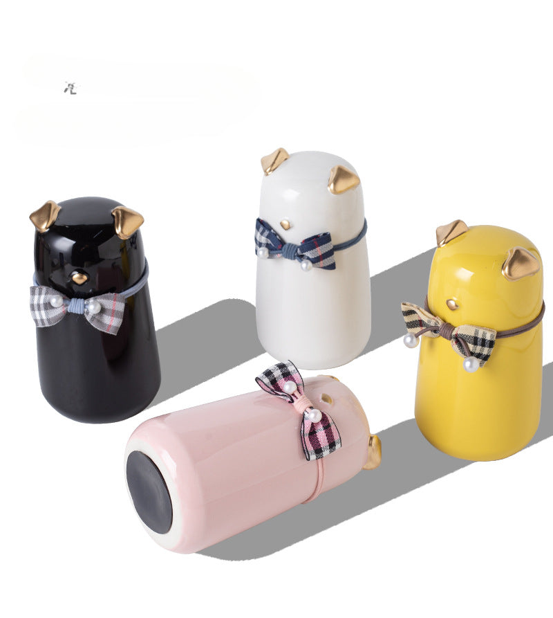 White ceramic simple pet cremation urn with a glossy, moisture-resistant finish, featuring a round shape and smooth texture, ideal for North American pet owners. This handcrafted urn provides secure ashes storage, perfect for home memorial display on mantels or shelves, with a clean white design for a dignified tribute.