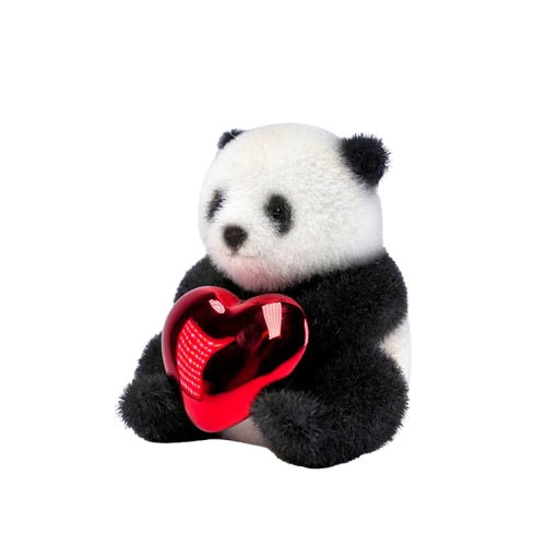  This cute panda figurine holds a shiny red heart ornament, perfect for panda lovers. Its soft and detailed resin design adds charm to any space, making it a delightful gift idea for all ages.