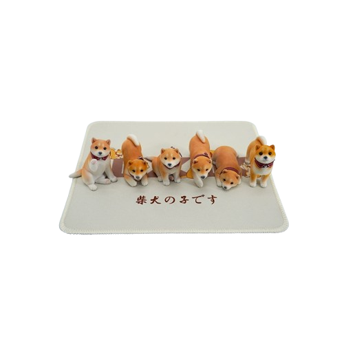 1/6 Flocking Shiba Inu Dog Model - Adorable and Realistic Shiba Inu Figurines Collection