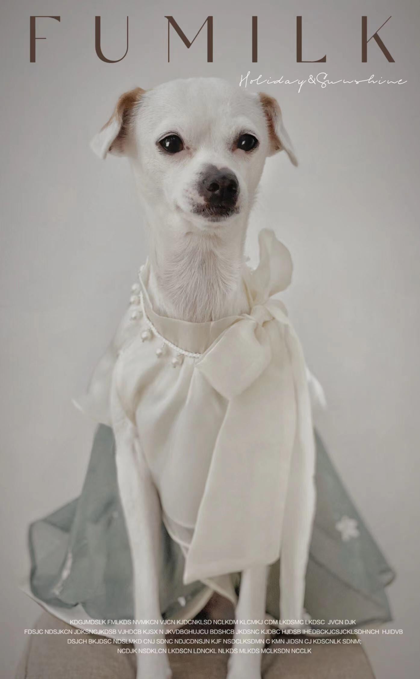 Luxurious Handmade Dark Green Corduroy Dog Dress for Haute Couture Pets | Markpet Luxurious Handmade Dark Green Corduroy Dog Dress for Haute Couture Pets | Markpet