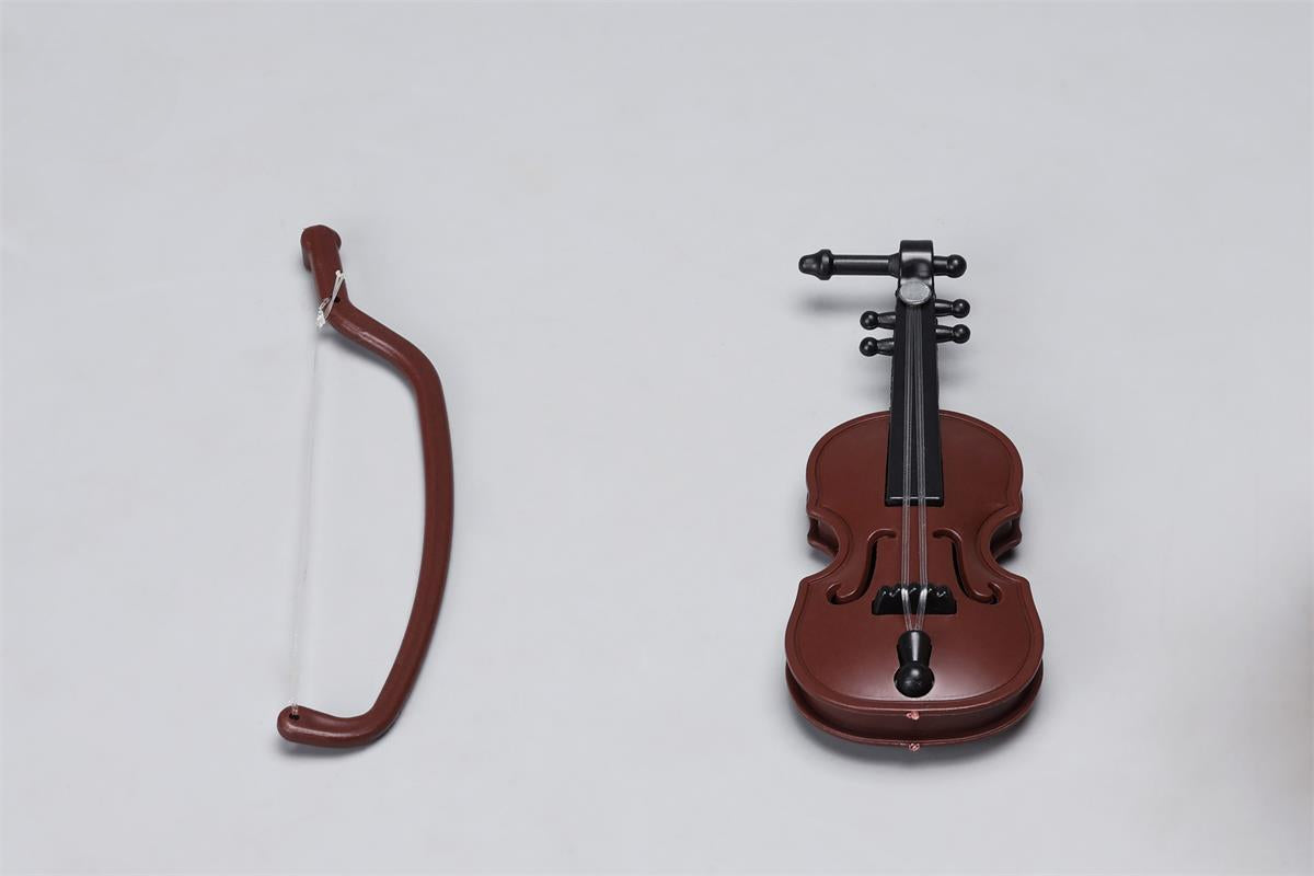 A lifelike string-playing cat figurine crafted from resin, featuring a realistic cat with expressive eyes playing a violin. The sculpture showcases intricate fur details and a beautifully designed musical instrument, making it an excellent collectible or home decor piece for cat lovers and music enthusiasts.