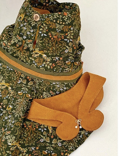 Luxurious Handmade Dark Green Corduroy Dog Dress for Haute Couture Pets | Markpet Luxurious Handmade Dark Green Corduroy Dog Dress for Haute Couture Pets | Markpet