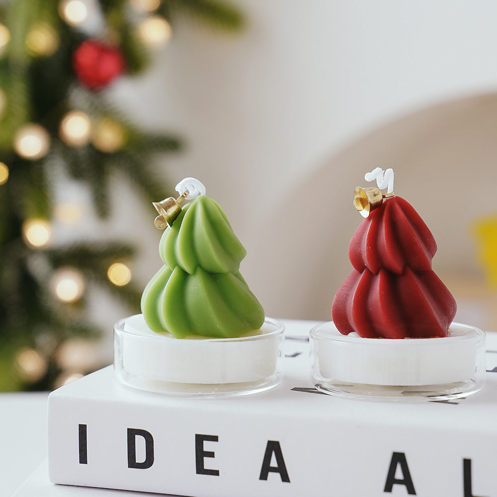 Mini Christmas Tree Scented Candle Handmade Fragrance Gift.