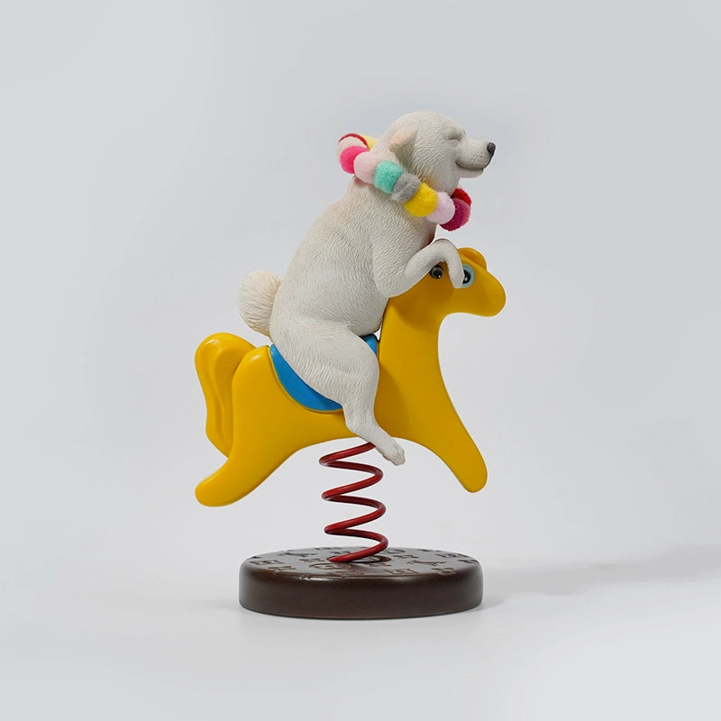 1/6 Shiba Inu Rocking Horse 2.0 Model - Adorable Shiba Dog Figurine Collection for Animal Lovers.