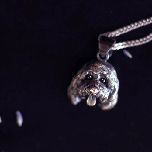 Poodle Dog Pendant - Exquisite Handcrafted 925 Silver Pet Keepsake.