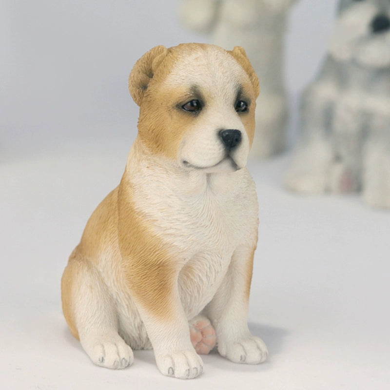 A collection of small dog models featuring a Husky, Shiba Inu, Schnauzer, and Bichon. Each model captures the lifelike details and distinct characteristics of these beloved dog breeds, making them perfect for dog lovers and collectors.