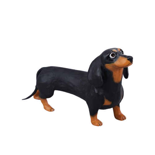 NEW 1/6 Small Clay Dachshund Dog Model - Lifelike Dachshund Figurine Collection