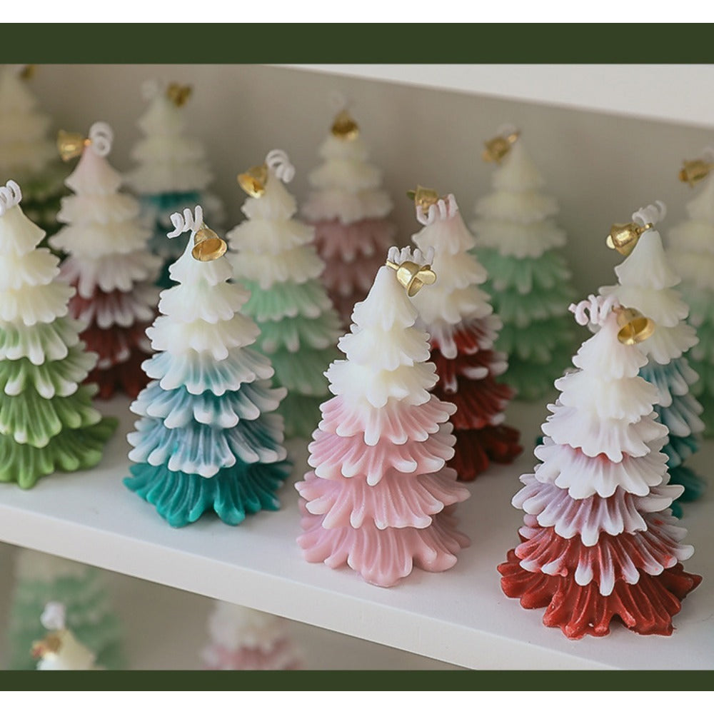 Christmas tree scented candles, Christmas gift, atmosphere decorative modeling, Christmas candles.