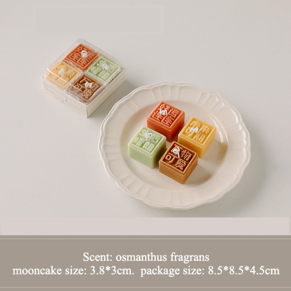 Mooncake scented candle handmade gift creative ornament gift.