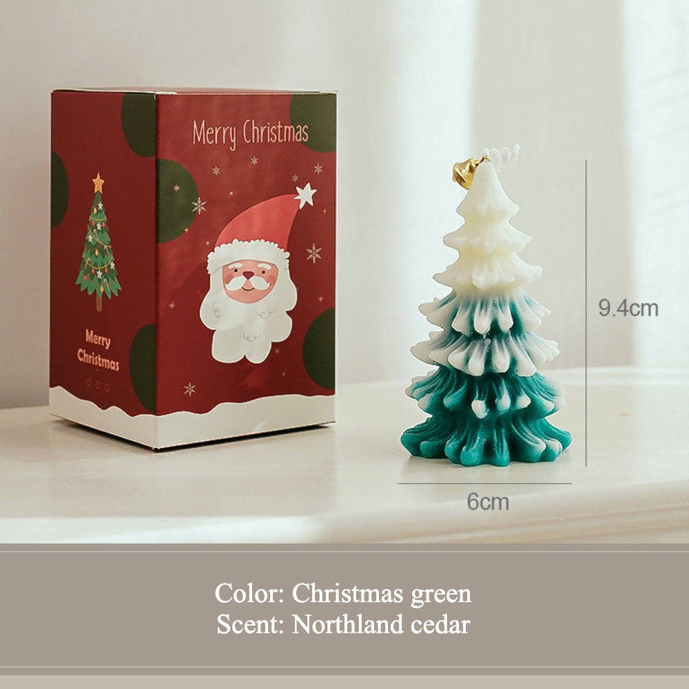 Christmas tree scented candles, Christmas gift, atmosphere decorative modeling, Christmas candles.